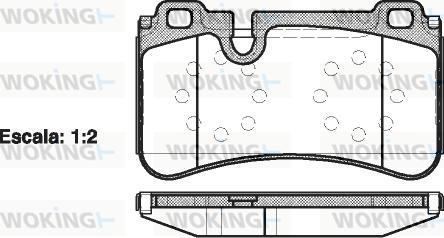 Woking P13803.00 - Тормозные колодки, дисковые, комплект autospares.lv