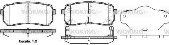 Woking P13883.02 - Тормозные колодки, дисковые, комплект autospares.lv