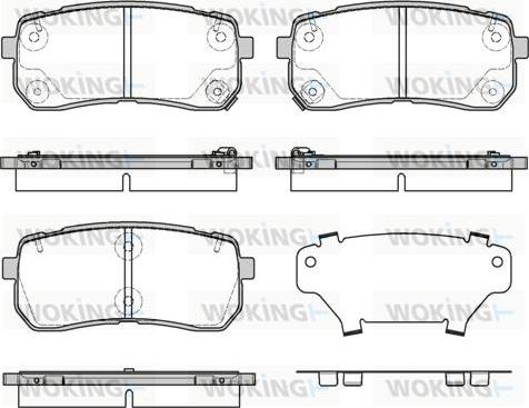 Woking P13883.12 - Тормозные колодки, дисковые, комплект autospares.lv