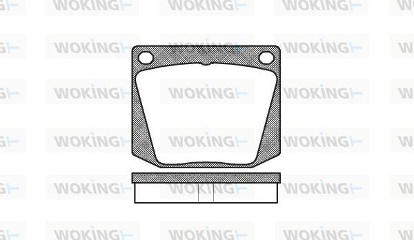 Woking P1383.00 - Тормозные колодки, дисковые, комплект autospares.lv