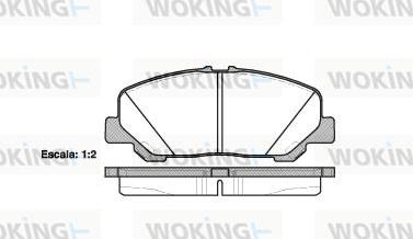 Woking P13873.00 - Тормозные колодки, дисковые, комплект autospares.lv