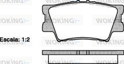 Woking P13313.00 - Тормозные колодки, дисковые, комплект autospares.lv