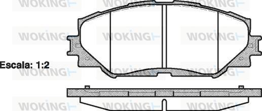 Woking P13323.00 - Тормозные колодки, дисковые, комплект autospares.lv
