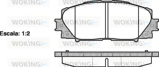 Woking P13243.00 - Тормозные колодки, дисковые, комплект autospares.lv