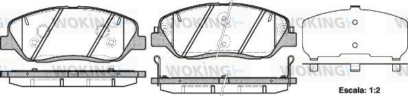 Woking P13263.02 - Тормозные колодки, дисковые, комплект autospares.lv