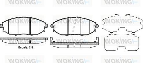 Woking P13233.02 - Тормозные колодки, дисковые, комплект autospares.lv