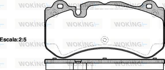 Woking P13793.00 - Тормозные колодки, дисковые, комплект autospares.lv