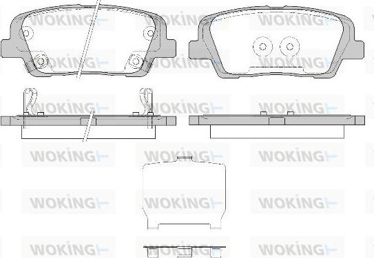 Woking P13743.42 - Тормозные колодки, дисковые, комплект autospares.lv