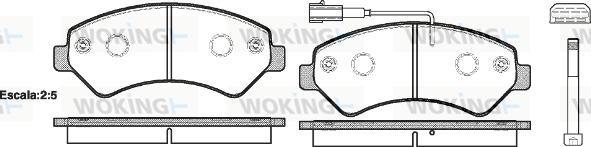 Woking P13753.01 - Тормозные колодки, дисковые, комплект autospares.lv