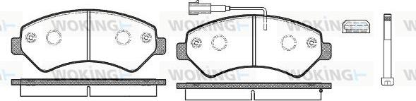 Woking P13753.12 - Тормозные колодки, дисковые, комплект autospares.lv