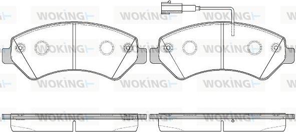 Woking P13753.22 - Тормозные колодки, дисковые, комплект autospares.lv