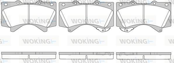 Woking P13713.02 - Тормозные колодки, дисковые, комплект autospares.lv