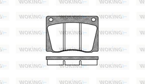 Woking P1373.00 - Тормозные колодки, дисковые, комплект autospares.lv