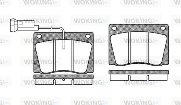 Woking P1373.02 - Тормозные колодки, дисковые, комплект autospares.lv