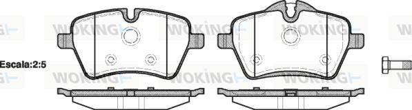 Woking P13773.00 - Тормозные колодки, дисковые, комплект autospares.lv