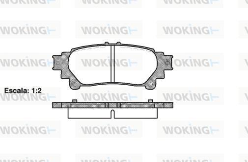 Woking P12953.00 - Тормозные колодки, дисковые, комплект autospares.lv