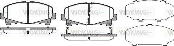 Woking P12903.02 - Тормозные колодки, дисковые, комплект autospares.lv