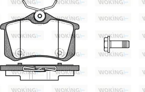 Woking P12913.10 - Тормозные колодки, дисковые, комплект autospares.lv