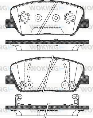 Woking P12983.02 - Тормозные колодки, дисковые, комплект autospares.lv