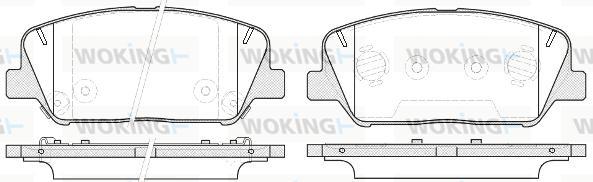 Woking P12983.12 - Тормозные колодки, дисковые, комплект autospares.lv