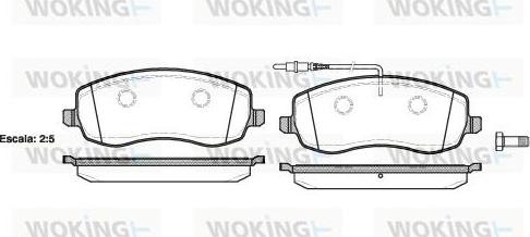 Woking P12933.02 - Тормозные колодки, дисковые, комплект autospares.lv