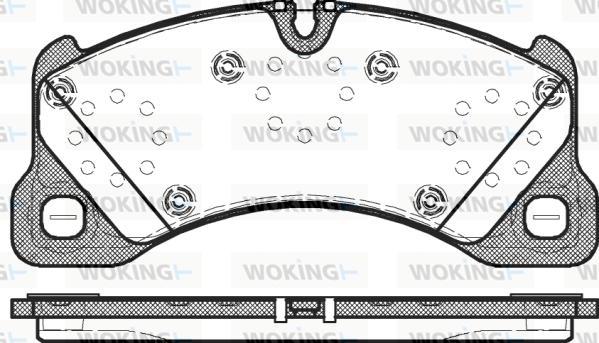 Woking P12453.00 - Тормозные колодки, дисковые, комплект autospares.lv