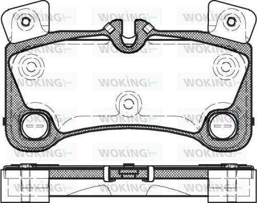 Woking P12463.00 - Тормозные колодки, дисковые, комплект autospares.lv