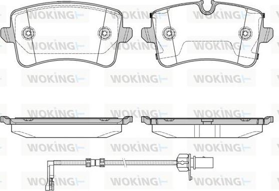 Woking P12433.20 - Тормозные колодки, дисковые, комплект autospares.lv