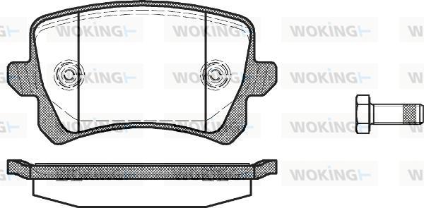 Woking P12423.00 - Тормозные колодки, дисковые, комплект autospares.lv