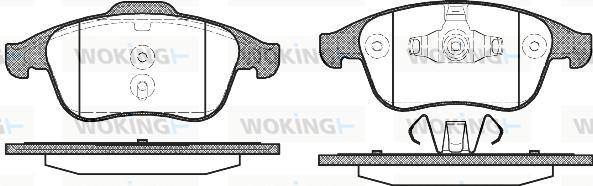 Woking P12503.00 - Тормозные колодки, дисковые, комплект autospares.lv