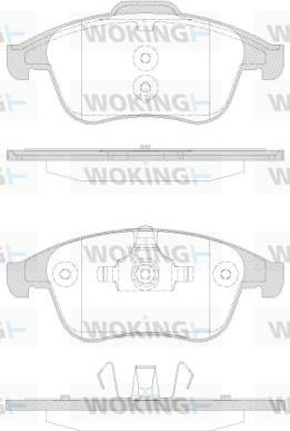 Woking P12503.30 - Тормозные колодки, дисковые, комплект autospares.lv