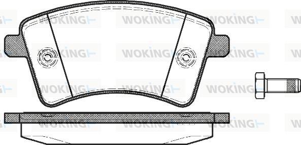 Woking P12513.00 - Тормозные колодки, дисковые, комплект autospares.lv