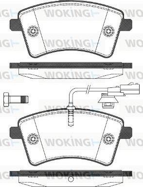 Woking P12513.01 - Тормозные колодки, дисковые, комплект autospares.lv