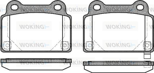 Woking P12643.02 - Тормозные колодки, дисковые, комплект autospares.lv