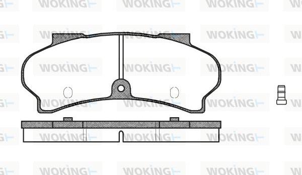 Woking P1263.02 - Тормозные колодки, дисковые, комплект autospares.lv