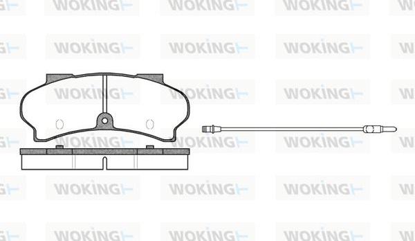 Woking P1263.12 - Тормозные колодки, дисковые, комплект autospares.lv