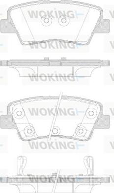 Woking P12623.42 - Тормозные колодки, дисковые, комплект autospares.lv