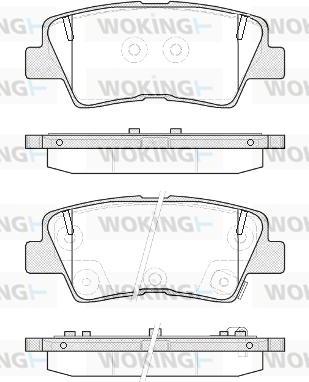 Woking P12623.52 - Тормозные колодки, дисковые, комплект autospares.lv