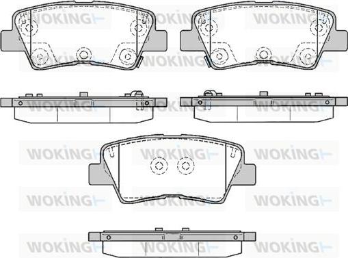 Woking P12623.85 - Тормозные колодки, дисковые, комплект autospares.lv