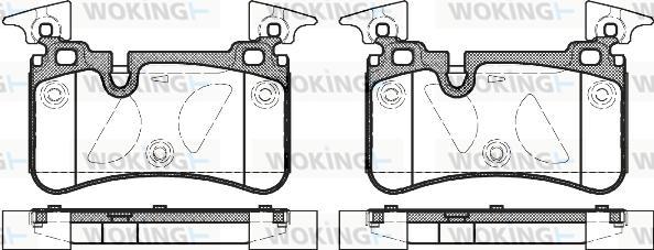 Woking P12673.00 - Тормозные колодки, дисковые, комплект autospares.lv