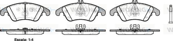 Woking P12043.00 - Тормозные колодки, дисковые, комплект autospares.lv