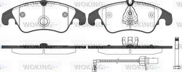 Woking P12043.31 - Тормозные колодки, дисковые, комплект autospares.lv