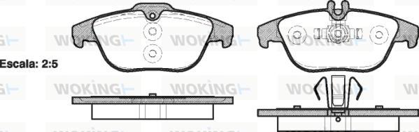 Woking P12053.00 - Тормозные колодки, дисковые, комплект autospares.lv