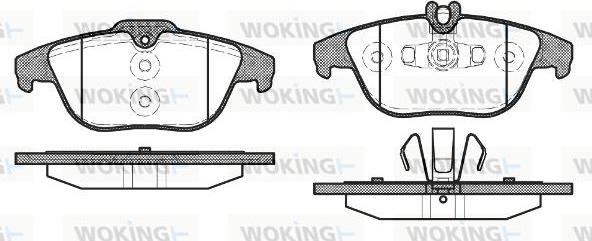 Woking P12053.20 - Тормозные колодки, дисковые, комплект autospares.lv