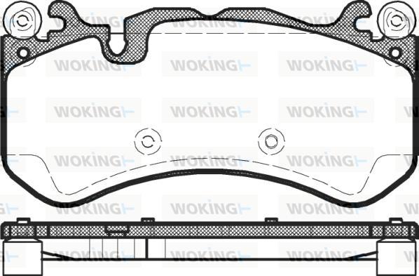 Woking P12003.00 - Тормозные колодки, дисковые, комплект autospares.lv