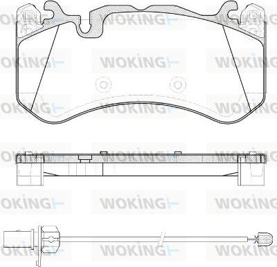 Woking P12003.30 - Тормозные колодки, дисковые, комплект autospares.lv