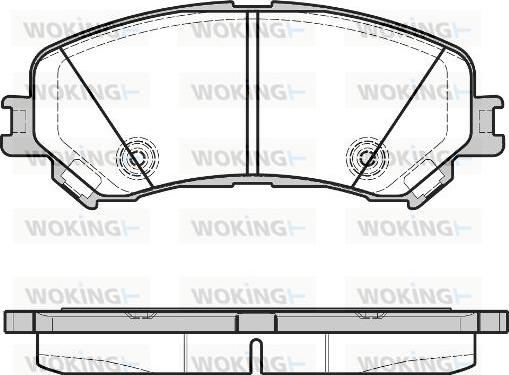 Woking P12183.20 - Тормозные колодки, дисковые, комплект autospares.lv