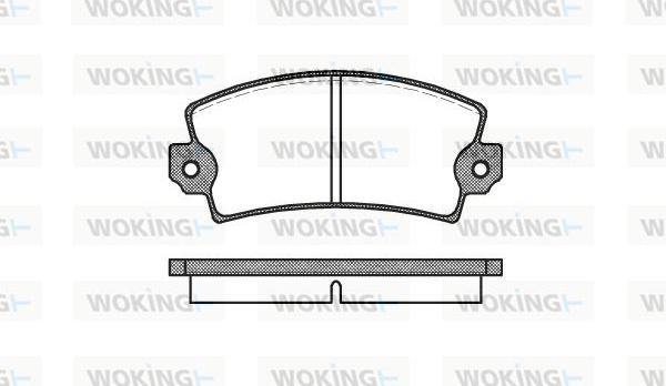 Woking P1213.00 - Тормозные колодки, дисковые, комплект autospares.lv