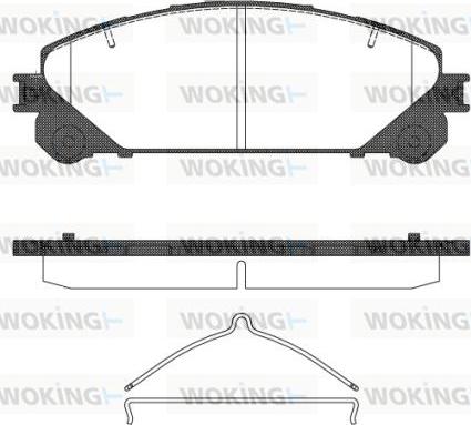 Woking P12123.00 - Тормозные колодки, дисковые, комплект autospares.lv
