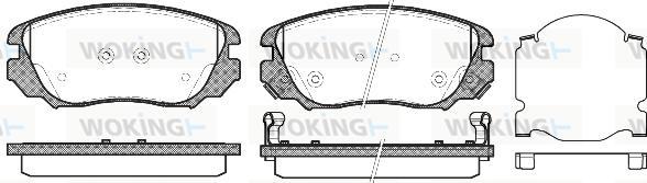 Woking P12853.02 - Тормозные колодки, дисковые, комплект autospares.lv